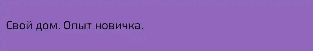 Свой дом. Опыт новичка.